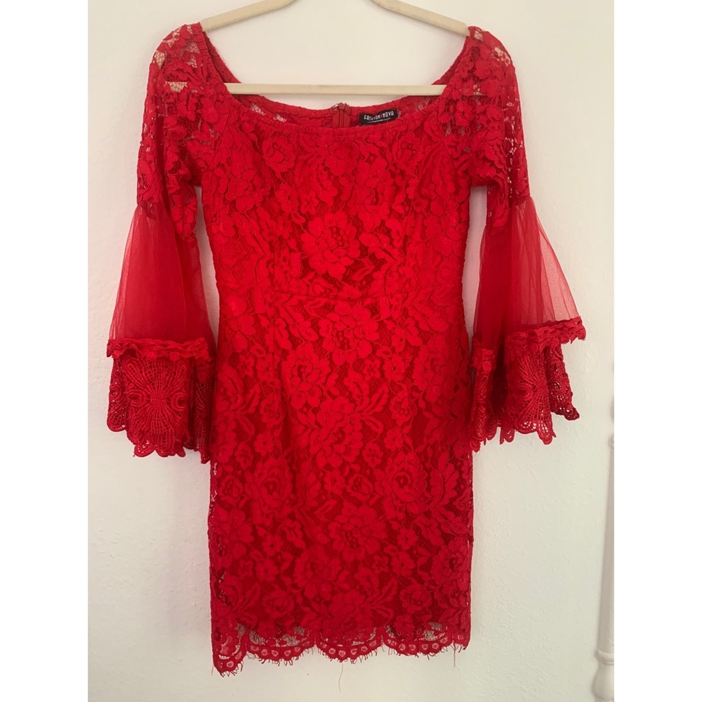 Red cocktail dress